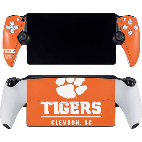 Clemson University Tigers Est 1889 Orange PlayStation Portal Remote Player Skin