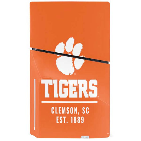 Clemson University Tigers Est 1889 Orange PS5 Slim Disk Console Skin