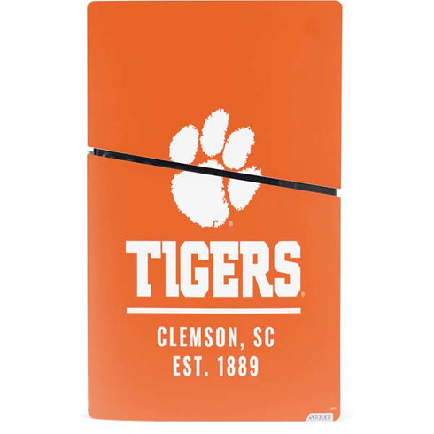 Clemson University Tigers Est 1889 Orange PS5 Slim Digital Edition Console Skin