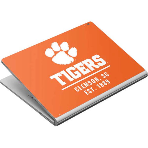 Clemson University Tigers Est 1889 Orange Surface Book Skin