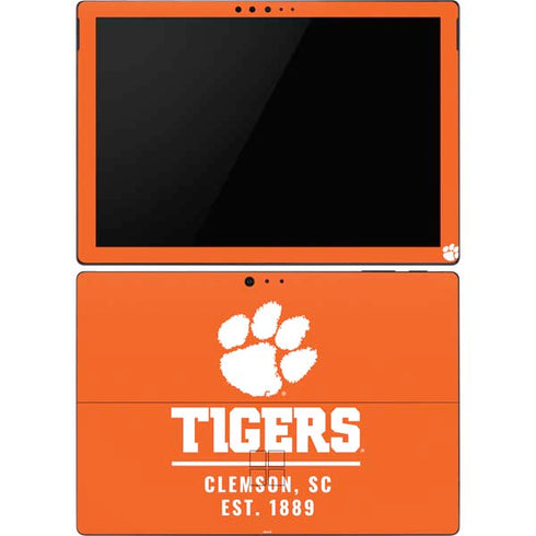 Clemson University Tigers Est 1889 Orange Surface Pro 6 Skin