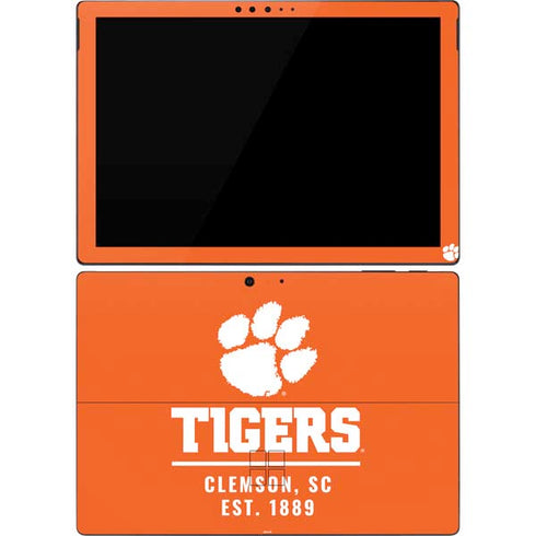 Clemson University Tigers Est 1889 Orange Surface Pro 7 Skin