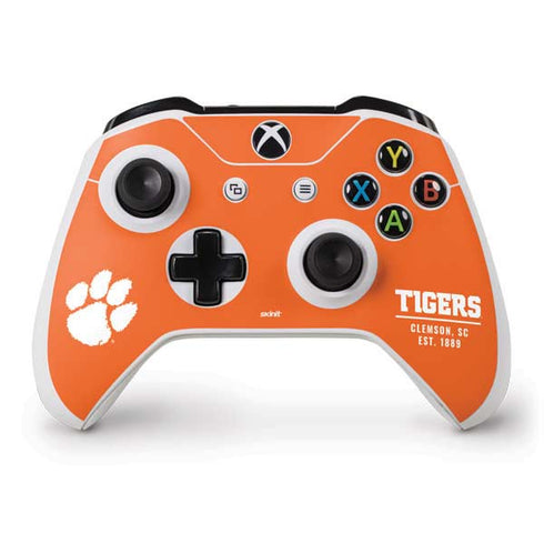 Clemson University Tigers Est 1889 Orange Xbox One S Controller Skin