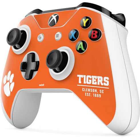Clemson University Tigers Est 1889 Orange Xbox One S Controller Skin