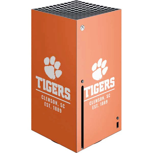 Clemson University Tigers Est 1889 Orange Xbox Series X Console Skin