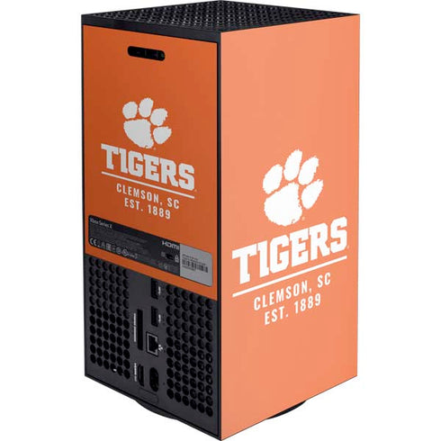 Clemson University Tigers Est 1889 Orange Xbox Series X Console Skin