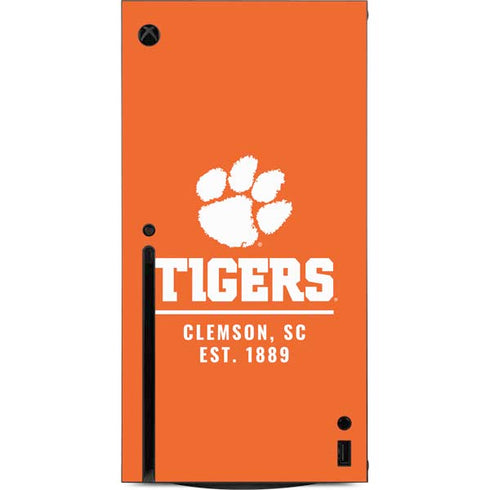 Clemson University Tigers Est 1889 Orange Xbox Series X Console Skin