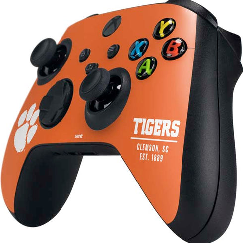 Clemson University Tigers Est 1889 Orange Xbox Series X Controller Skin