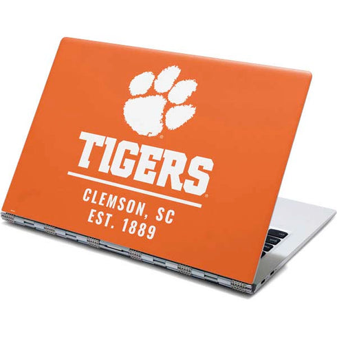 Clemson University Tigers Est 1889 Orange Yoga 910 2-in-1 14in Touch-Screen Skin