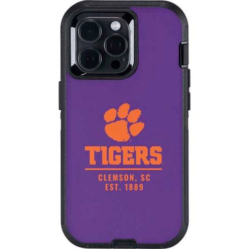 Clemson University Tigers Est 1889 Otterbox Defender iPhone Skin