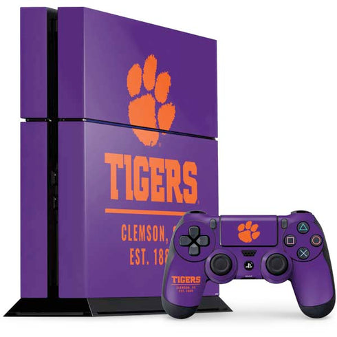 Clemson University Tigers Est 1889 PS4 Console and Controller Bundle Skin