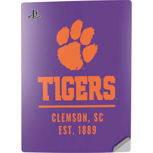 Clemson University Tigers Est 1889 PS5 Digital Edition Console Skin
