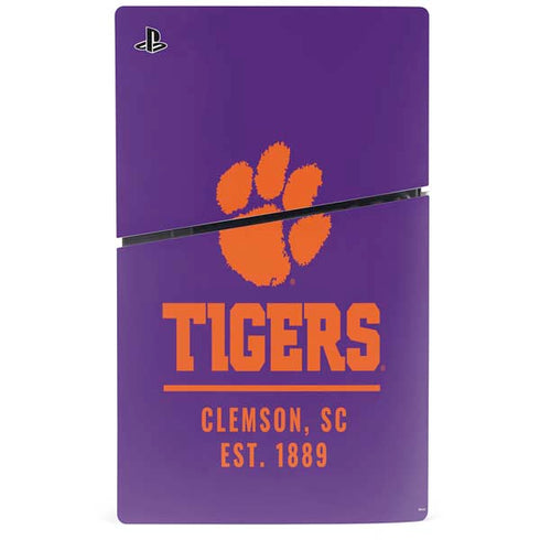 Clemson University Tigers Est 1889 PS5 Slim Disk Bundle Skin