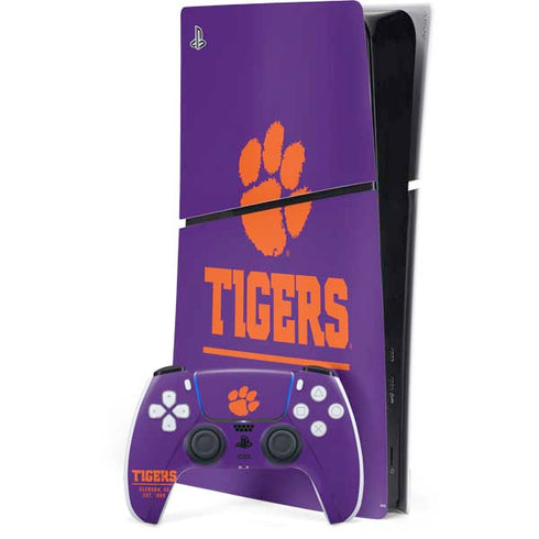 Clemson University Tigers Est 1889 PS5 Slim Digital Edition Console Skin