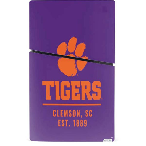 Clemson University Tigers Est 1889 PS5 Slim Digital Edition Console Skin