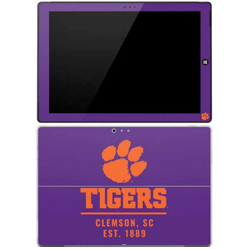 Clemson University Tigers Est 1889 Surface Pro 3 Skin