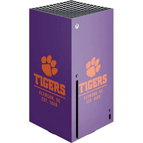 Clemson University Tigers Est 1889 Xbox Series X Console Skin