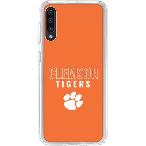 Clemson University Tigers Logo Galaxy A50 Clear Case