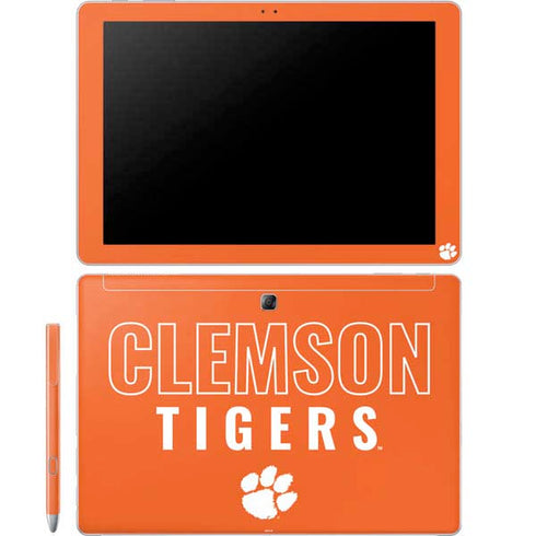 Clemson University Tigers Logo Galaxy Book 12in Skin