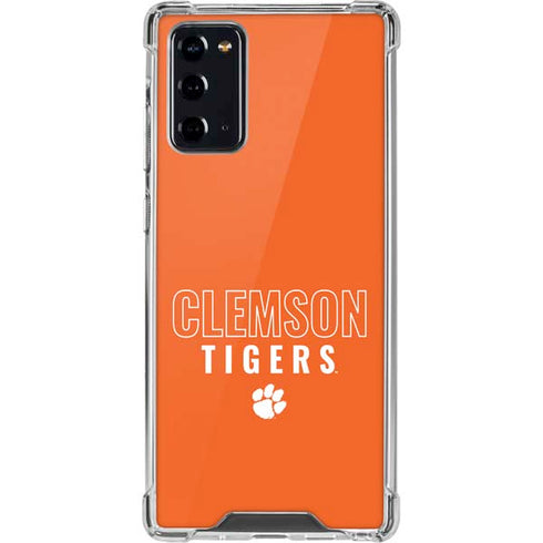 Clemson University Tigers Logo Galaxy Note20 5G Clear Case