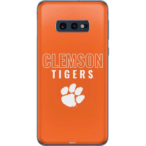 Clemson University Tigers Logo Galaxy S10e Skin