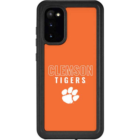 Clemson University Tigers Logo Galaxy S20 Waterproof Case