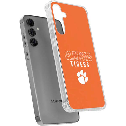 Clemson University Tigers Logo Galaxy S24 Plus Clear Case