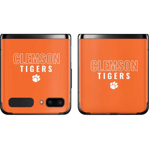 Clemson University Tigers Logo Galaxy Z Flip Skin