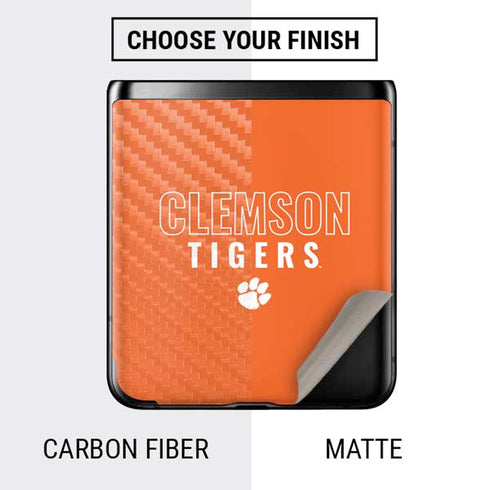Clemson University Tigers Logo Galaxy Z Flip Skin