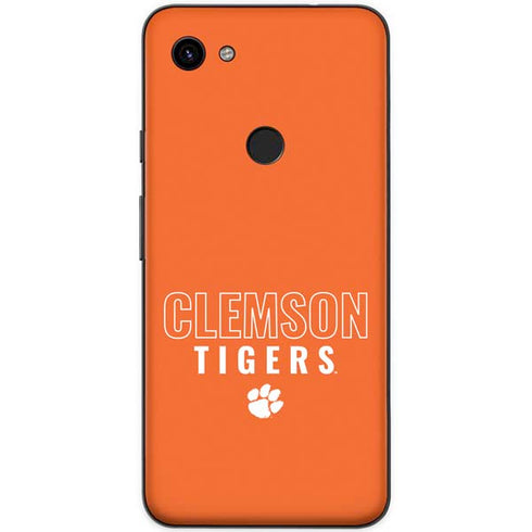 Clemson University Tigers Logo Google Pixel 3a Skin