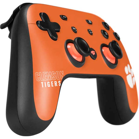 Clemson University Tigers Logo Google Stadia Controller Skin