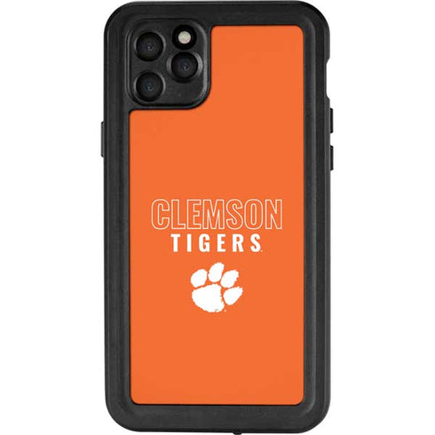 Clemson University Tigers Logo iPhone 11 Pro Max Waterproof Case