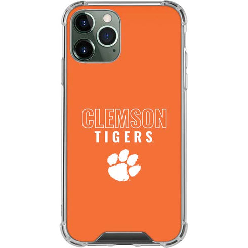 Clemson University Tigers Logo iPhone 12 Pro Clear Case