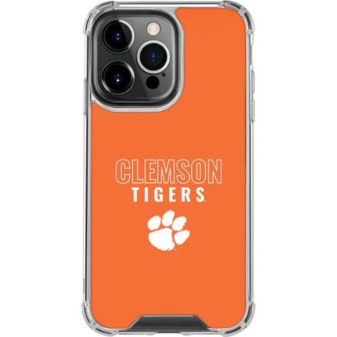 Clemson University Tigers Logo iPhone 15 Pro Clear Case