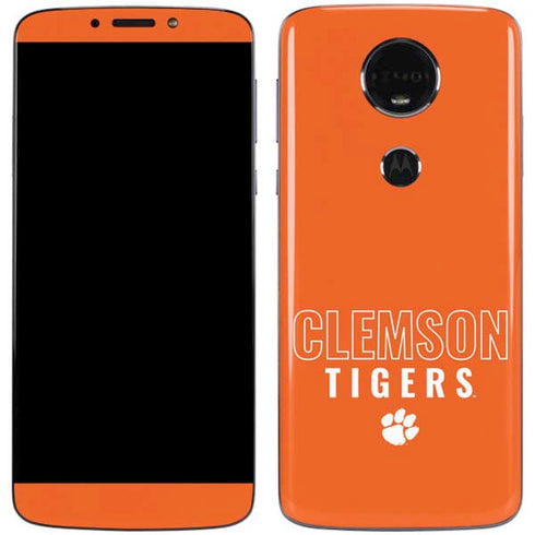 Clemson University Tigers Logo Moto E5 Plus Skin