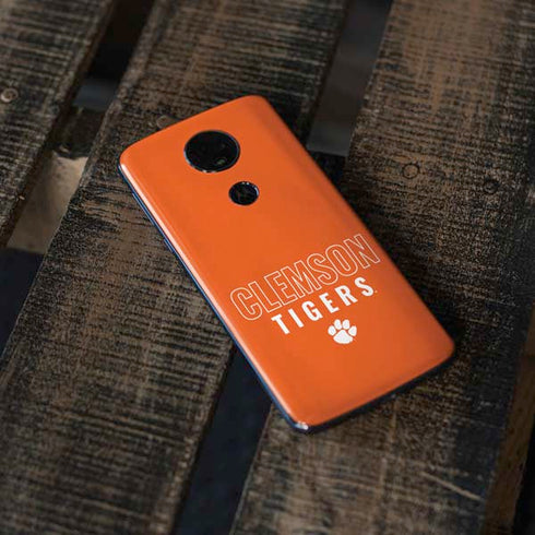 Clemson University Tigers Logo Moto E5 Plus Skin