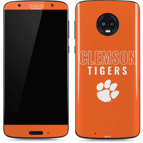 Clemson University Tigers Logo Moto G6 Skin