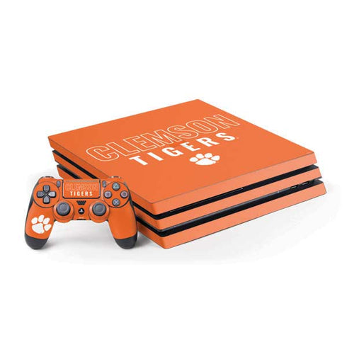 Clemson University Tigers Logo PS4 Pro Bundle Skin
