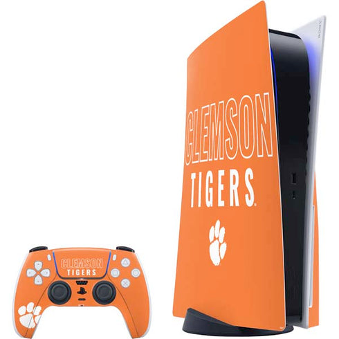 Clemson University Tigers Logo PS5 Bundle Skin