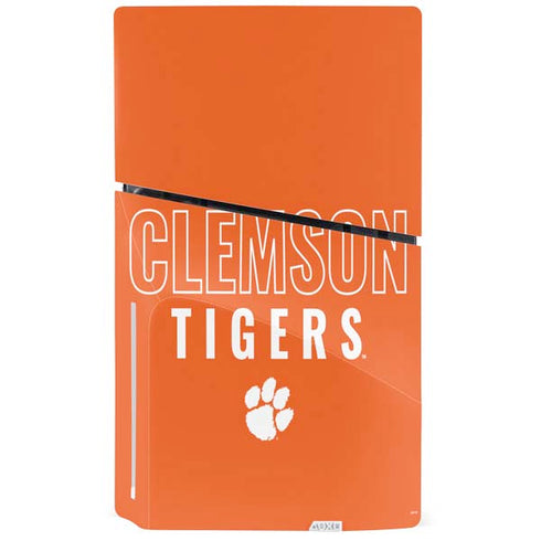 Clemson University Tigers Logo PS5 Slim Disk Bundle Skin