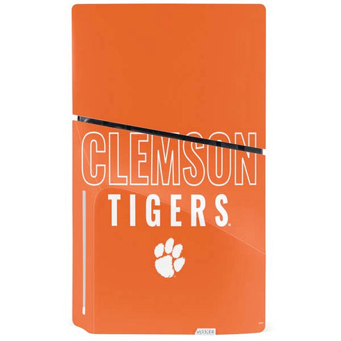 Clemson University Tigers Logo PS5 Slim Disk Console Skin
