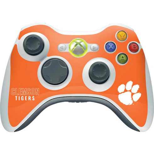 Clemson University Tigers Logo Xbox 360 Wireless Controller Skin