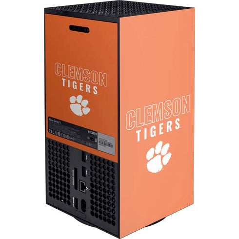 Clemson University Tigers Logo Xbox Series X Console Skin