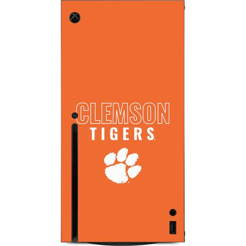 Clemson University Tigers Logo Xbox Series X Console Skin