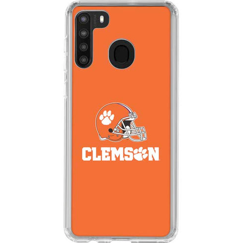 Clemson University Football Galaxy A21 Clear Case