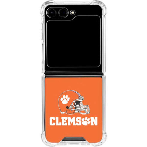 Clemson University Football Galaxy Z Flip5 5G Clear Case