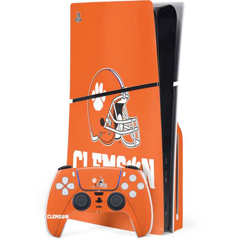 Clemson University Football PS5 Slim Disk Bundle Skin