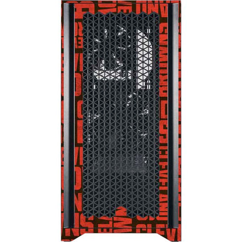 NFL Cleveland Browns - Blast Corsair 4000D Tempered Glass Mid-Tower ATX Case Skin
