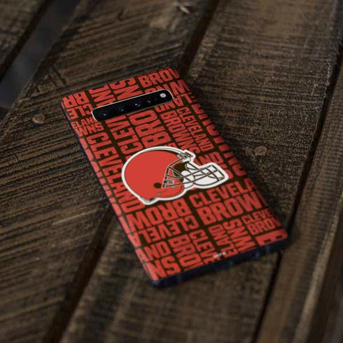 NFL Cleveland Browns - Blast Galaxy S10 Skin