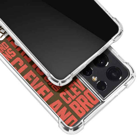 NFL Cleveland Browns - Blast Galaxy S21 Ultra 5G Clear Case